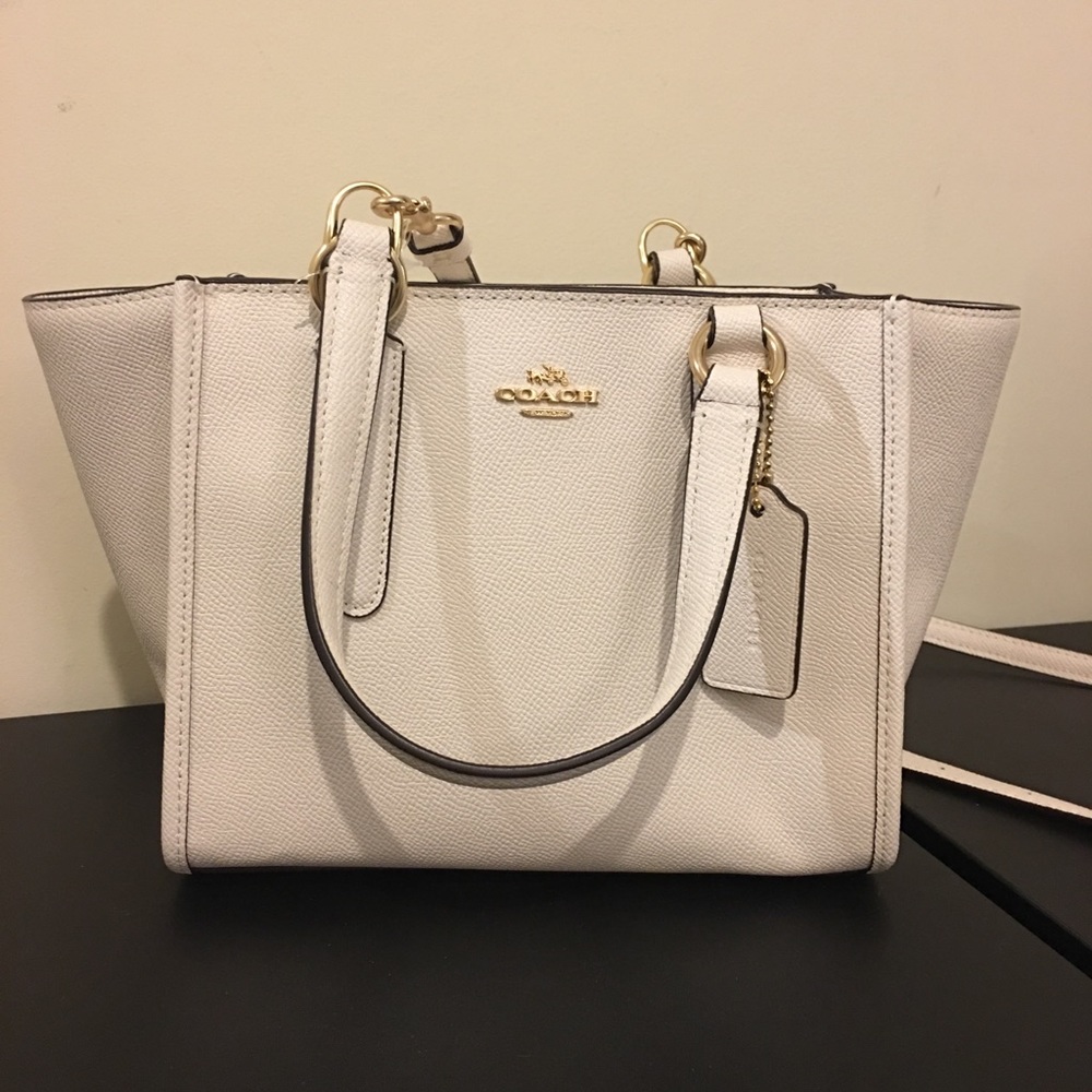 New Coach Mini Crosby Carryall in White